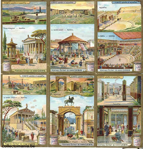 Chromo Trade Card 0861 Pompéi autrefois et aujourd'hui