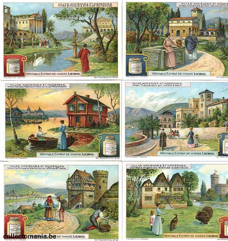 Chromo Trade Card 1064 Villas anciennes et moderne