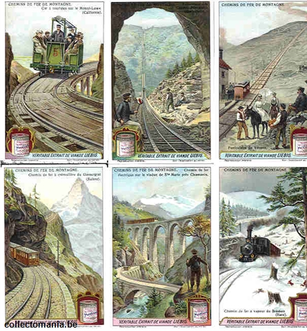 Chromo Trade Card 1092 Chemins de fer de montagne