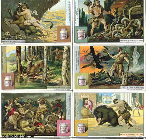 Chromo Trade Card 1206 Travaux d'Hercules 1 (1 - 6)