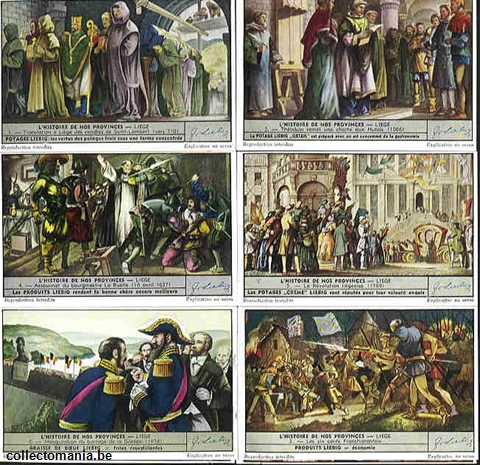 Chromo Trade Card 1525 Histoire de nos provinces Liège (l')