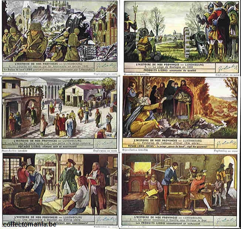Chromo Trade Card 1527 Histoire de nos provinces Luxembourg