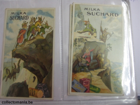 Chromo Trade Card SucI198 Rabbits montaineering (comical)(12)
