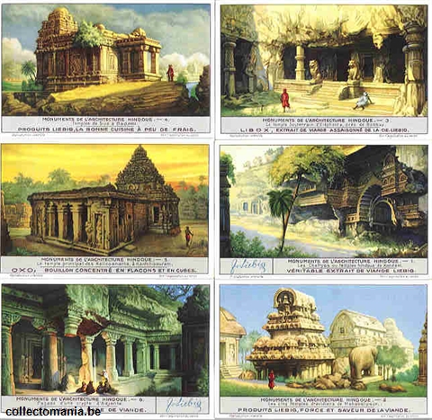 Chromo Trade Card 1243 Monuments de l'architecture hindou