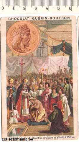 Chromo Trade Card GUE_BV_26 78 CARTES NUMEROTEES : HISTOIRE DE FRANCE+; MEDAILLON OF KING