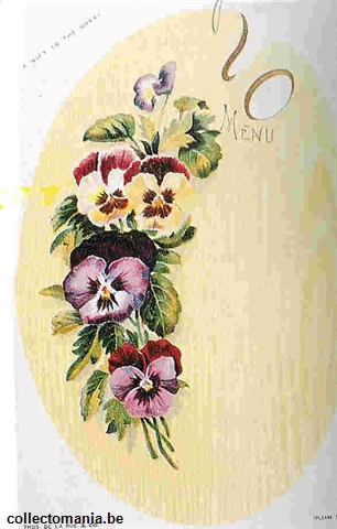 Chromo Trade Card M14 Flowers on Palette I
